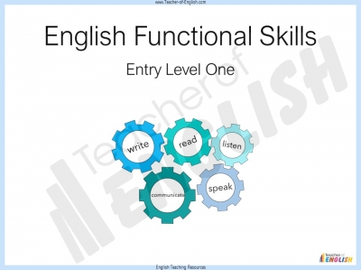 Functional Skills English - Entry Level 1 Teaching Resources